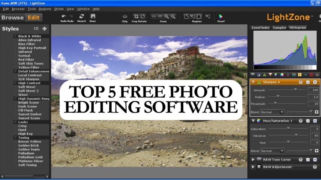 Top 5 Free Photo Editing Software